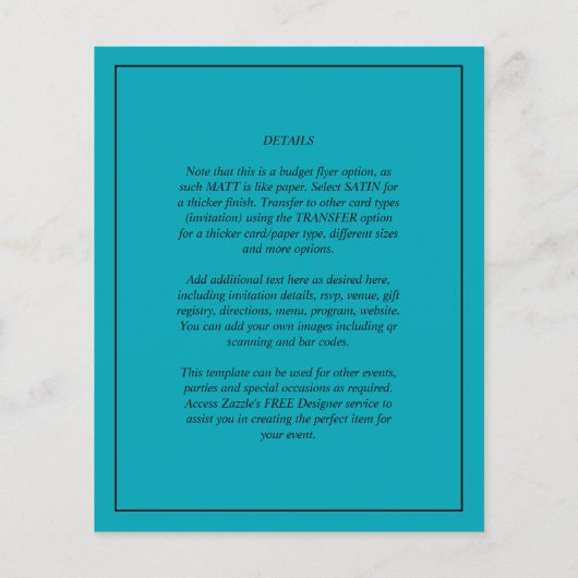 BUDGET Blauwgroen  wedstrijd - Oprichting foto Flyer (Achterkant)