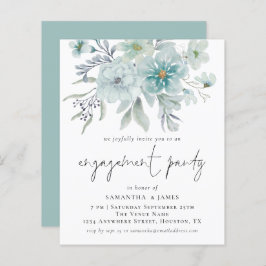Budget Blauwgroen White Florals Engagement Party n