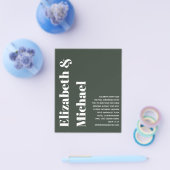 BUDGET BLD Typography Weddenschap Invite minimalis Flyer (Enkel)
