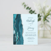 Budget Bleek Blauwgroen Silver Agate Wedding (Staand voorkant)