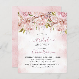 Budget Bleek Roze Floral Bridal Shower