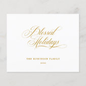 Budget Blessed Feestdagen Gold Script Typografie (Voorkant)