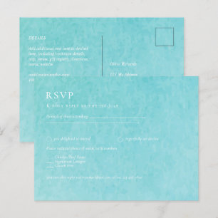 Budget BLIZZARD BLUE Waterverf Beach Weddenschap Briefkaart