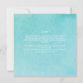 Budget BLIZZARD BLUE Waterverf Beach Weddenschap Kaart (Achterkant)