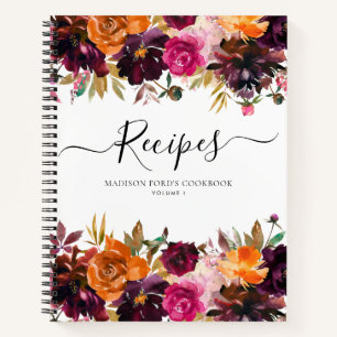 Budget Bloem Burgundy Geel Paars Roze Recept Notitieboek