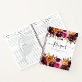 Budget Bloem Burgundy Geel Paars Roze Recept Notitieboek (Binnen)