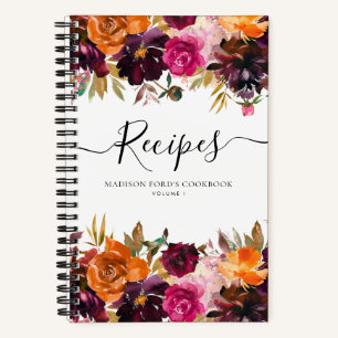 Budget Bloem Burgundy Geel Paars Roze Recept Notitieboek