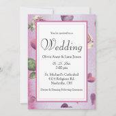 Budget Bloem Burgundy Waterverf Romantisch Elegant Kaart (Voorkant)