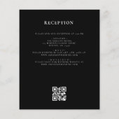 Budget Bloem Crest Monogram Huwelijk QR Code Flyer (Achterkant)
