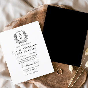 Budget Bloem Crest Monogram Trouw Elegant Flyer