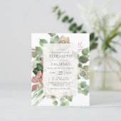 Budget Bloem Ivory Roos Eucalyptus Bruiloft (Staand voorkant)