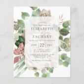 Budget Bloem Ivory Roos Eucalyptus Bruiloft (Voorkant)