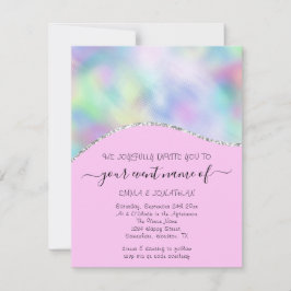 Budget Bloem QR Code Roze Holografische Golven