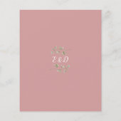 Budget Bloem Stof Roze Trouw Uitnodiging (Achterkant)