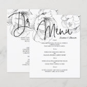 Budget Bloem WEDDING MENU. Flyer (Voorkant / Achterkant)