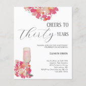 Budget bloemblaadjes & Prosecco 30e verjaardag Blo (Voorkant)