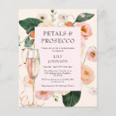 Budget bloemblaadjes & Prosecco Bloemen Vrijgezell Flyer (Voorkant)