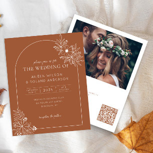 Budget bloemboog terracotta foto Boho bruiloft