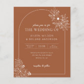 Budget bloemboog terracotta foto Boho bruiloft (Voorkant)