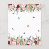 Budget Bloemen 30e Verjaardag Feest Uitnodiging (Achterkant)