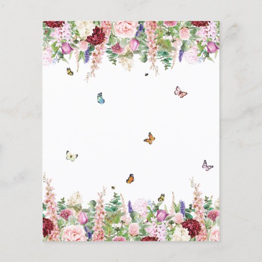 Budget Bloemen 30e Verjaardag Feest Uitnodiging (Achterkant)