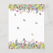 Budget Bloemen 40e Verjaardag Feest Uitnodiging (Achterkant)