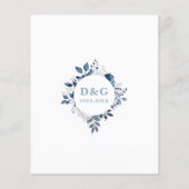 Budget Bloemen 60e bruiloft Jubileum Uitnodiging (Achterkant)