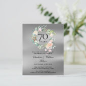 Budget Bloemen 70e Jubileum Uitnodiging (Staand voorkant)