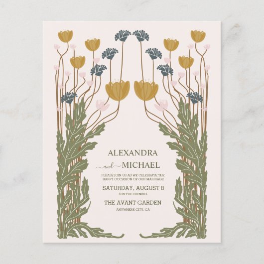 Budget Bloemen Art Nouveau Bruiloft (Voorkant)