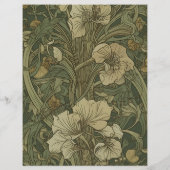 Budget  Bloemen Art Nouveau Bruiloft Flyer (Achterkant)
