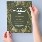 Budget  Bloemen Art Nouveau Bruiloft Flyer (Hand)