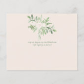 BUDGET Bloemen Baby Shower Uitnodiging Modern Sjab (Achterkant)