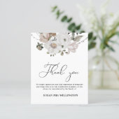 Budget Bloemen Begrafenis Dank u kaart (Staand voorkant)