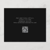 Budget Bloemen Blauwgroen Zilver QR Code Save the (Achterkant)