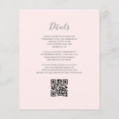 Budget Bloemen Blush Zilver Glitter QR Code Huweli (Achterkant)