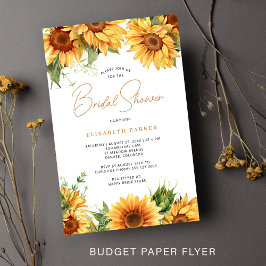 Budget bloemen botanische bruids douche uitnodigin flyer