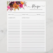 Budget Bloemen Bourgogne Paarse keuken Recept Flyer (Voorkant)