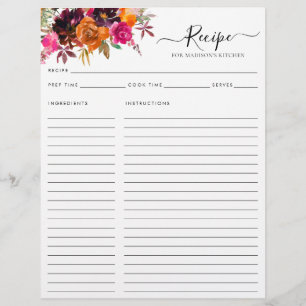 Budget Bloemen Bourgogne Paarse keuken Recept Flyer