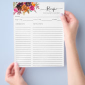 Budget Bloemen Bourgogne Paarse keuken Recept Flyer (Hand)