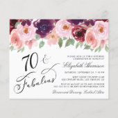 Budget Bloemen Bourgogne Roze 70ste verjaardagsfee (Voorkant)