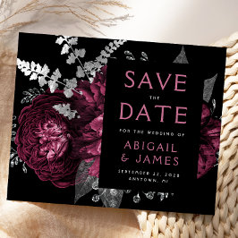 Budget Bloemen Bourgogne Zilver Save the Date