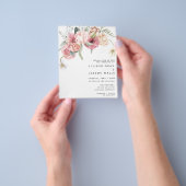 Budget Bloemen Bruiloft Uitnodiging | Annabeth Fly Flyer (Hand)