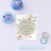 Budget Bloemen Bruiloft Uitnodiging | Annabeth Fly Flyer (Enkel)