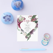 Budget Bloemen Bruiloft Uitnodiging | Laural Flyer (Enkel)