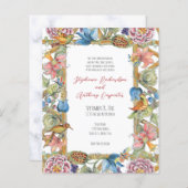 Budget Bloemen Chinoiserie Bird Garden Bruiloft (Voorkant / Achterkant)