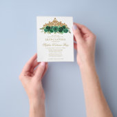 Budget Bloemen Emerald Green Tiara Quinceañera Flyer (Hand)