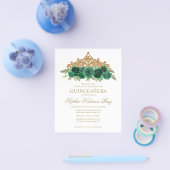 Budget Bloemen Emerald Green Tiara Quinceañera Flyer (Enkel)