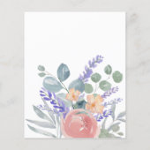Budget Bloemen- en Eucalyptus Watercolor Bruiloft (Achterkant)