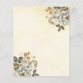 Budget Bloemen Goud Vlinder Prinses Quinceanera Flyer (Achterkant)