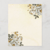 Budget Bloemen Goud Vlinder Prinses Quinceanera Flyer (Achterkant)